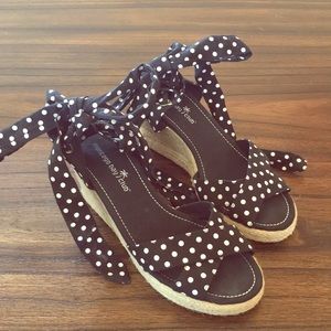 Montecito Bay Club Wedges Polka Dot Retro